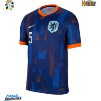 Nederland Nathan Ake #5 Bortedrakt EM 2024 Kortermet